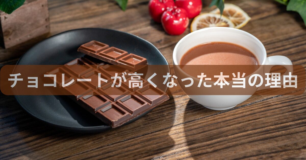 板チョコとココアの写真：チョコレートが高くなった本当の理由